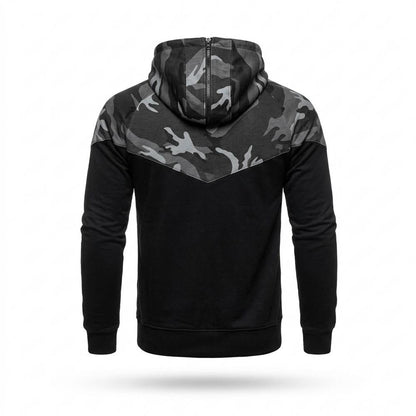 Gentleman Code - Davan | Zweifarbiger Gemusterter Hoodie Herren