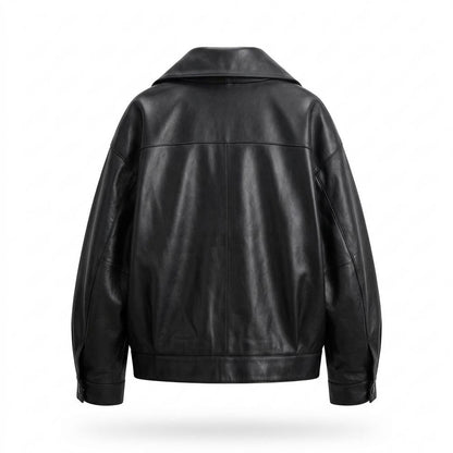 Nobleman Code - Zelid | Weit Geschnittene Blousonartige Lederjacke Unisex
