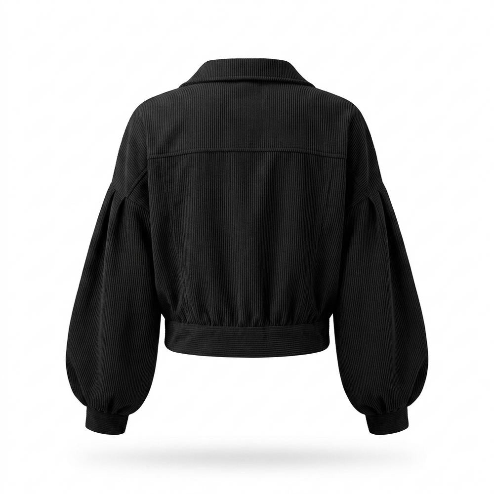 Gentleman Code - Cazat | Gerippt Kurzgeschnitten Jacke Damen