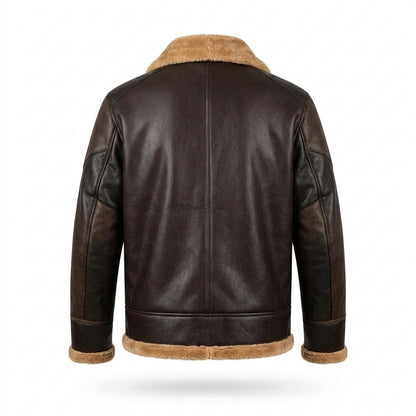 Gentleman Code - Aukod | Gefütterte Zweifarbige Lederjacke Herren