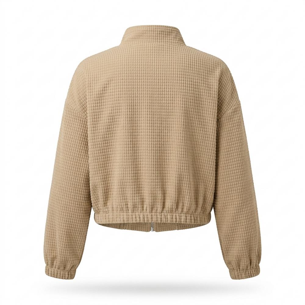 Nobleman Code - Sasok | Strukturiert Reißverschluss Jacke Damen