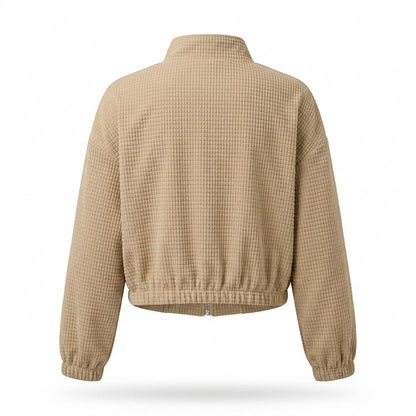 Nobleman Code - Sasok | Strukturiert Reißverschluss Jacke Damen