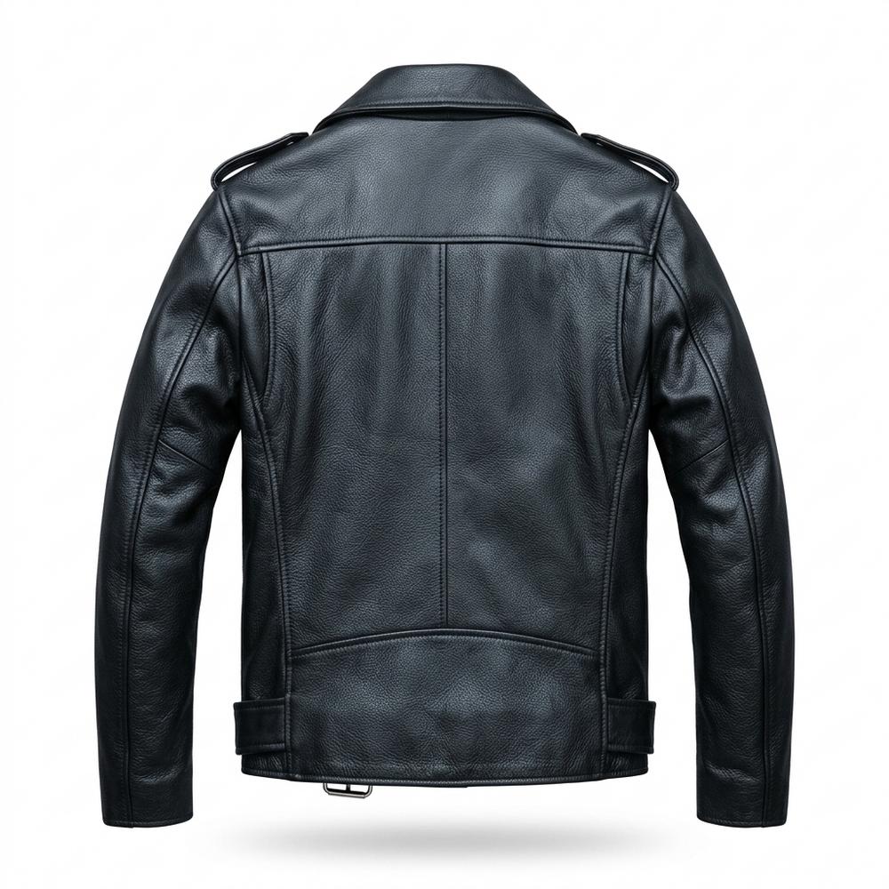 Nobleman Code - Renun | Asymmetrisch Gegürtelt Lederjacke Herren