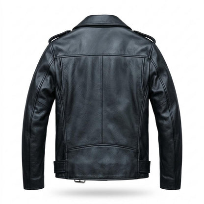 Nobleman Code - Renun | Asymmetrisch Gegürtelt Lederjacke Herren
