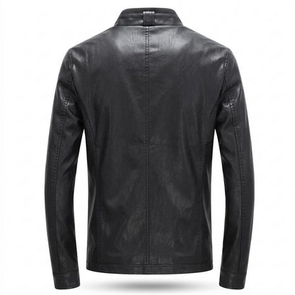 Gentleman Code - Verin | Gefüttert Tailliert Lederjacke Herren