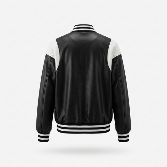 Nobleman Code - Nikal | Geknöpft Zweifarbig Lederjacke Unisex