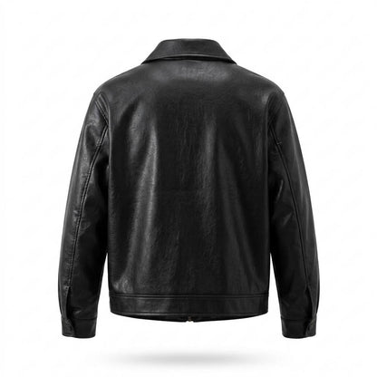Gentleman Code - Rovum | Gefütterte Genarbte Lederjacke Unisex