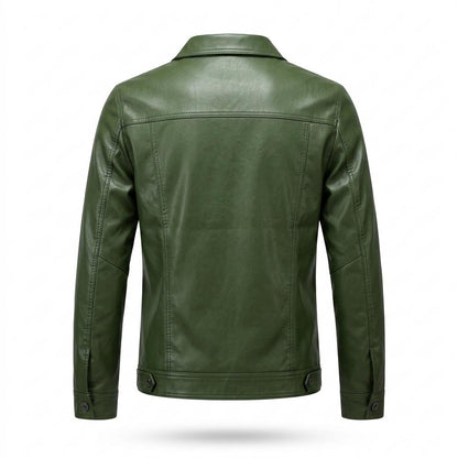 Gentleman Code - Lebas | Geknöpft Gekragt Lederjacke Herren