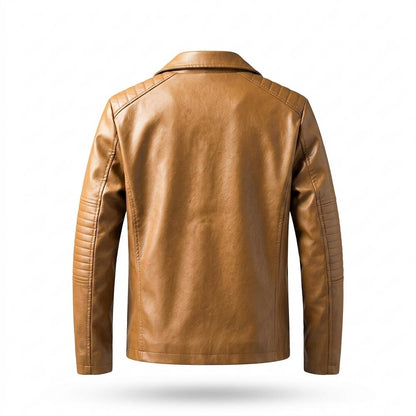 Gentleman Code - Cozor | Asymmetrische Gesteppte Lederjacke Herren