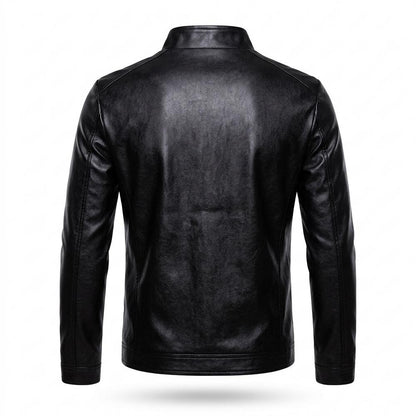 Gentleman Code - Renov | Hochschließende Taillierte Lederjacke Herren