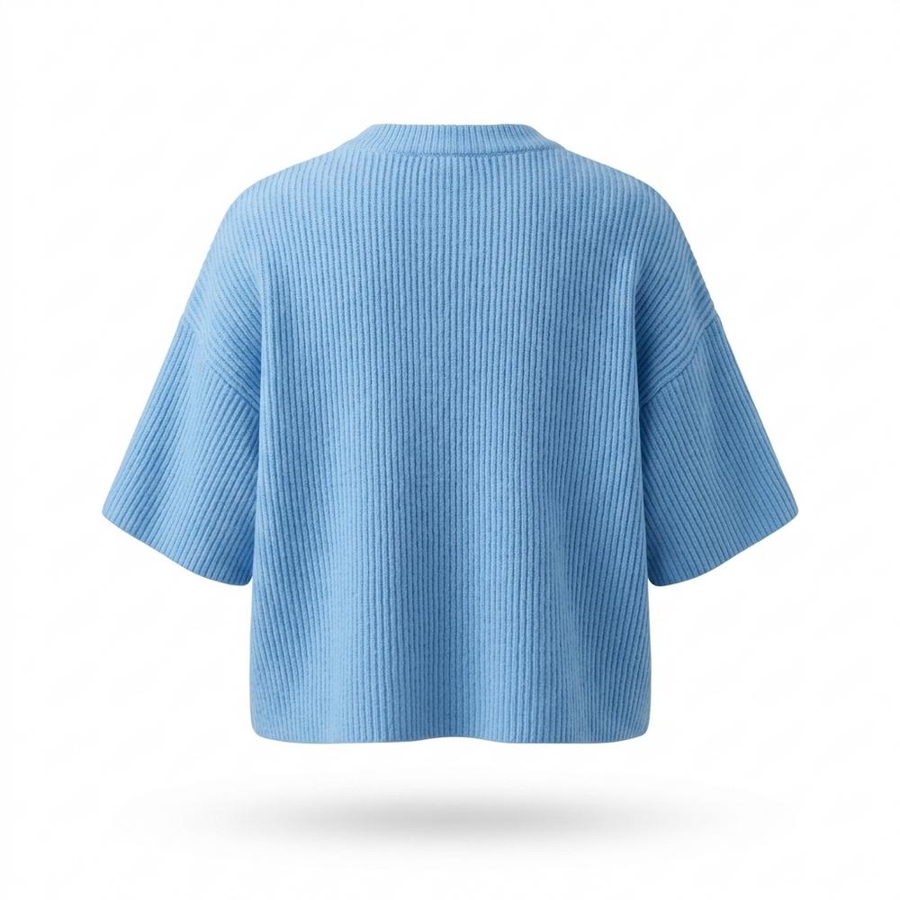 Nobleman Code - Zomir | Kurzärmliger Gerippter Cardigan Damen