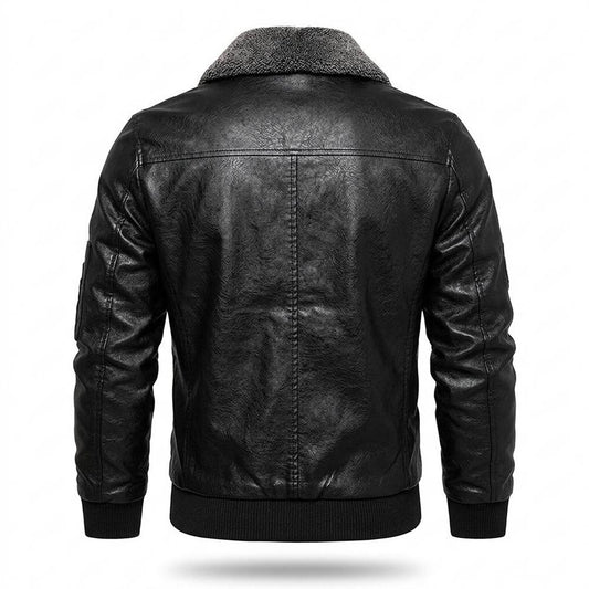 Gentleman Code - Cegek | Gefüttert Bestickt Lederjacke Herren