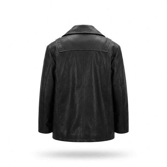 Gentleman Code - Kesad | Oversized Kontrastgesteppt Lederjacke Unisex
