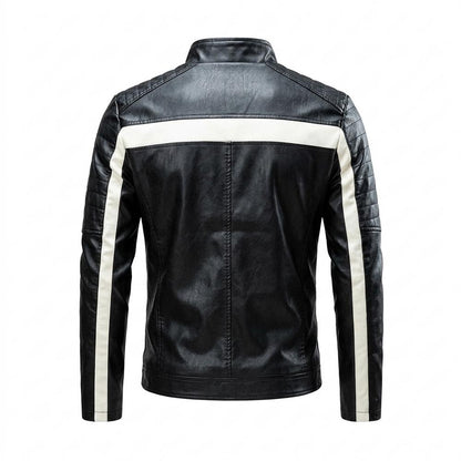 Gentleman Code - Eifer | Gesteppt Zweifarbig Lederjacke Herren
