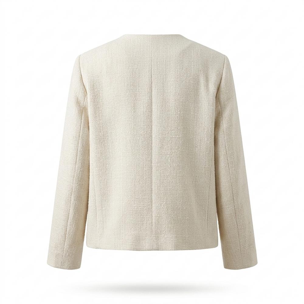 Nobleman Code - Cifid | Strukturiert Kragenlos Jacke Damen