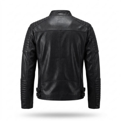 Gentleman Code - Alver | Gesteppt Asymmetrisch Lederjacke Herren