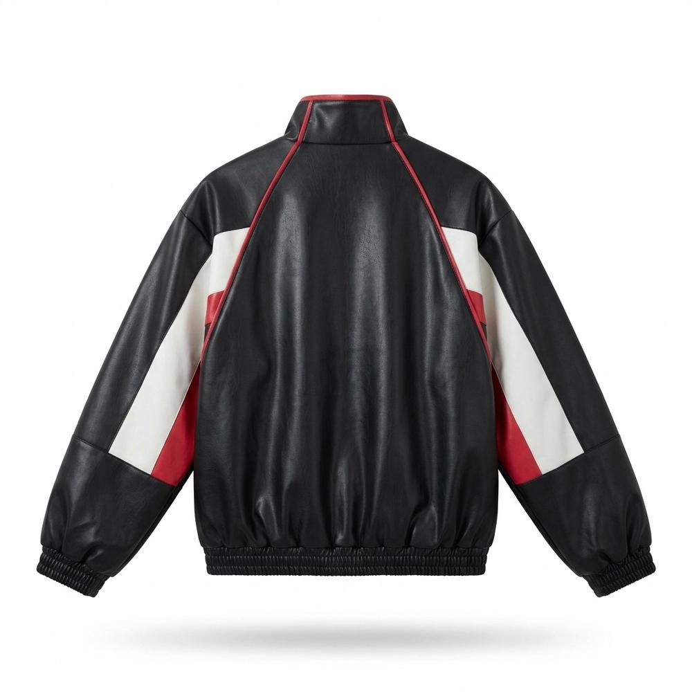 Gentleman Code - Artal | Weitgeschnitten Mehrfarbig Lederjacke Unisex