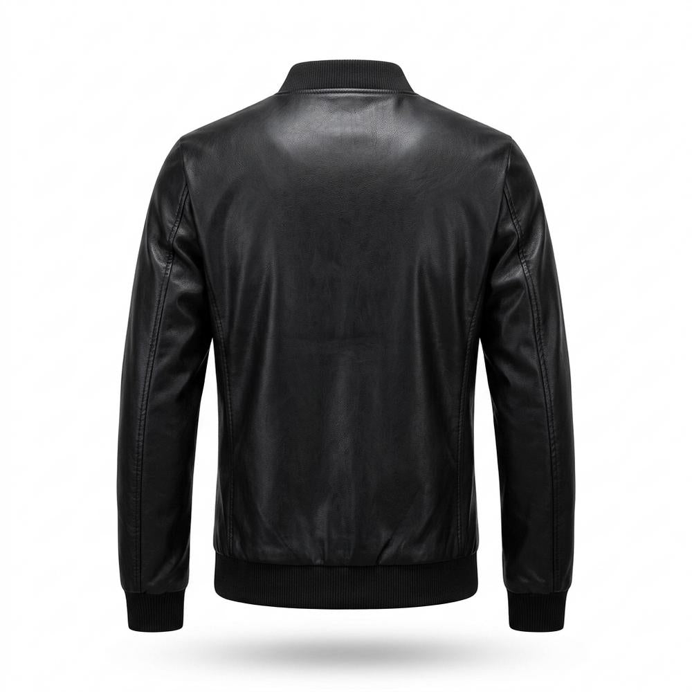 Gentleman Code - Lehud | Glatt Tailliert Lederjacke Herren