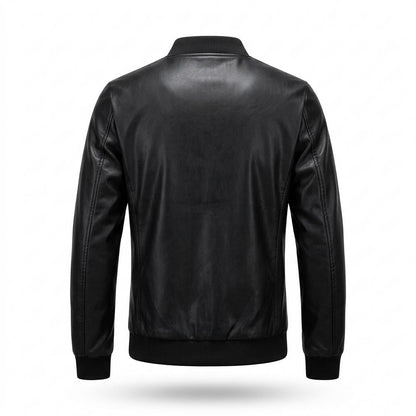 Gentleman Code - Lehud | Glatt Tailliert Lederjacke Herren