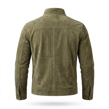 Nobleman Code - Yawud | Geknöpft Langärmlig Wildleder-Jacke Herren