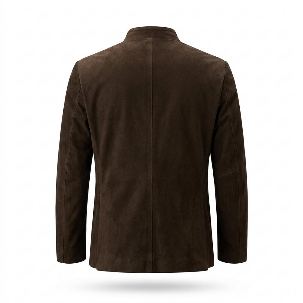 Nobleman Code - Tetom | Einreihig Aufgeraut Wildleder-Jacke Herren