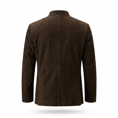 Nobleman Code - Tetom | Einreihig Aufgeraut Wildleder-Jacke Herren
