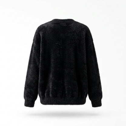 Nobleman Code - Cimok | Flauschige Langärmlige Strickjacke Damen