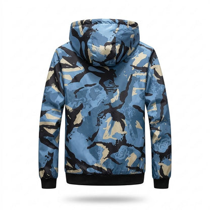 Gentleman Code - Nadum | Gemusterte Kapuzen Jacke Herren