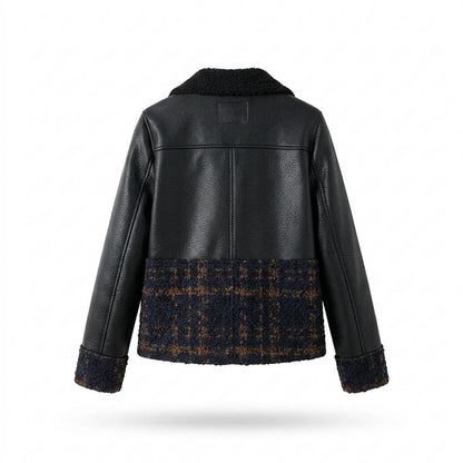 Gentleman Code - Vativ | Kombiniert Doppelreihig Lederjacke Damen