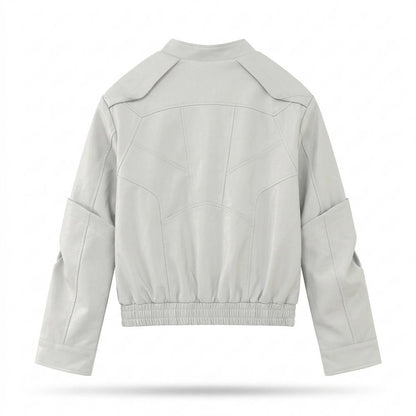 Gentleman Code - Notat | Strukturierte Hochgeschlossene Lederjacke Unisex