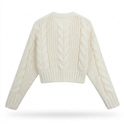 Nobleman Code - Mirot | Grobgestrickt Kurzgeschnitten Cardigan Damen