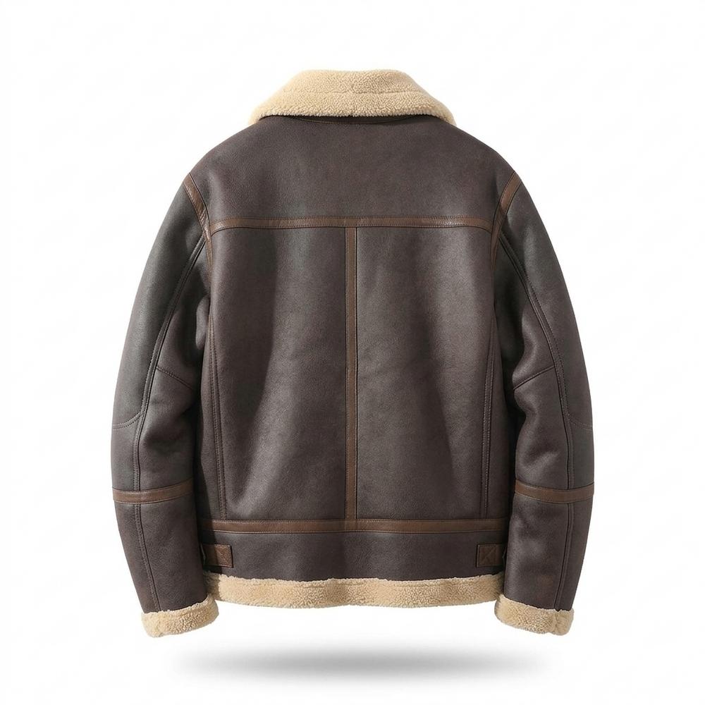 Nobleman Code - Kefud | Gefütterte Shearling Lederjacke Herren