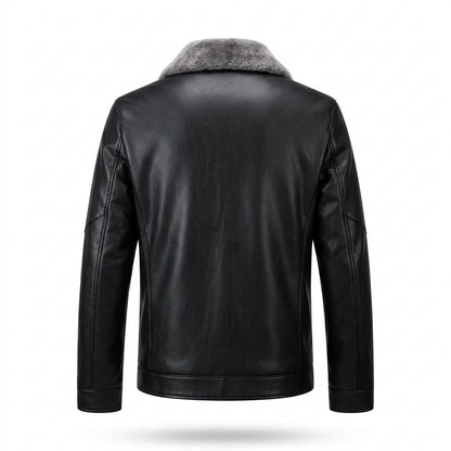 Gentleman Code - Cobat | Gefüttert Reißverschluss Lederjacke Herren