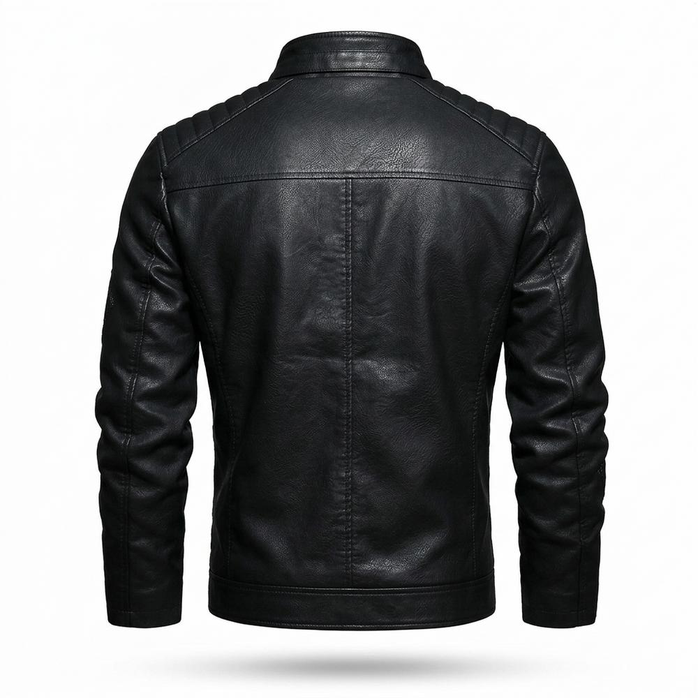 Gentleman Code - Cosil | Gesteppt Bestickt Lederjacke Herren