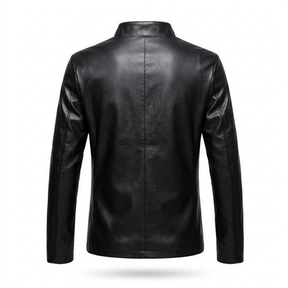 Gentleman Code - Cubor | Tailliert Hochgeschlossen Lederjacke Herren