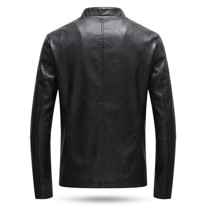Nobleman Code - Risil | Langärmelig Tailliert Lederjacke Herren
