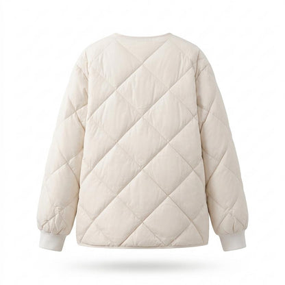 Gentleman Code - Zinam | Gesteppt Kragenlos Jacke Damen