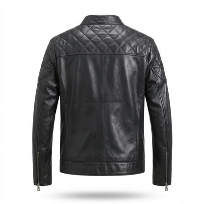 Gentleman Code - Morun | Gesteppt Tailliert Lederjacke Herren