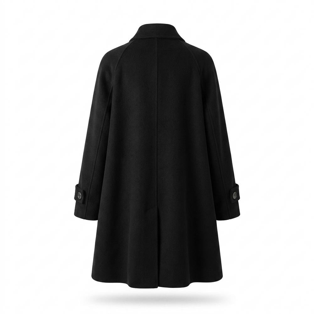 Nobleman Code - Sefot | Zweireihiger Wollartiger Mantel Damen