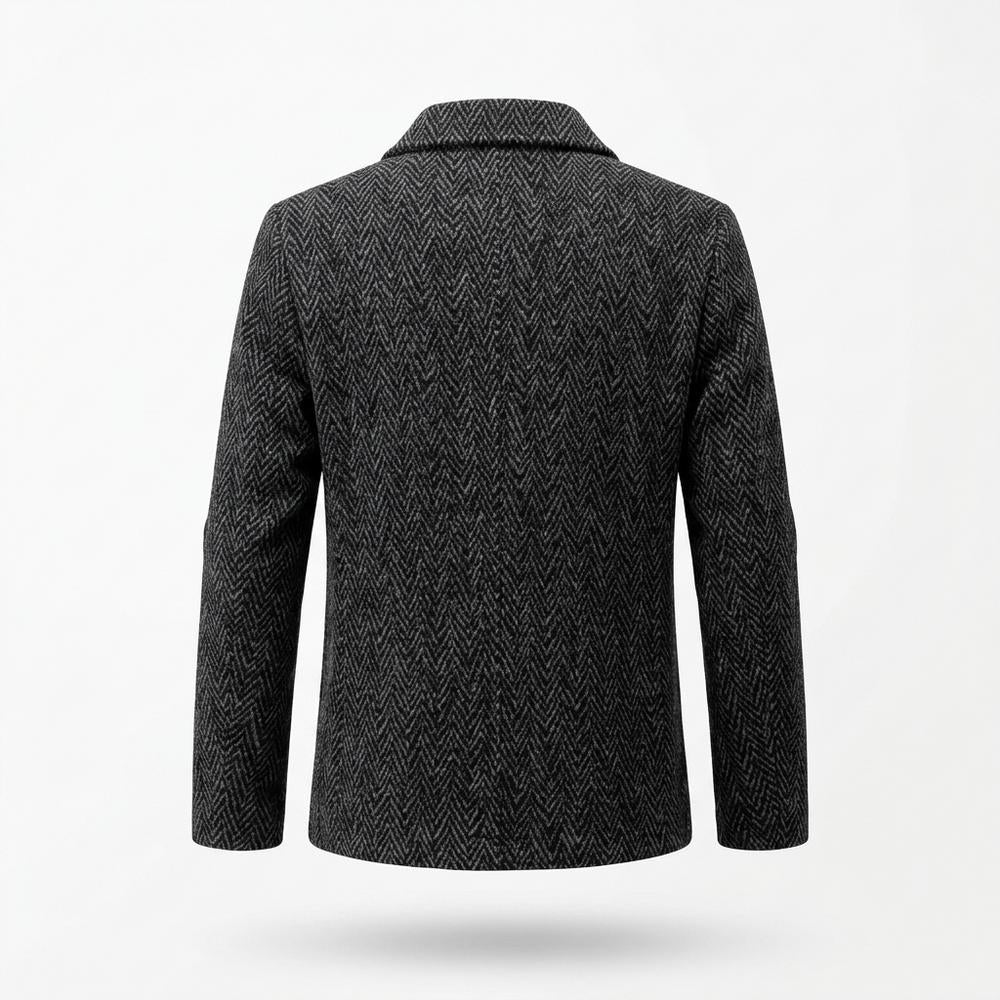 Nobleman Code - Ralav | Fischgratgemustert Gefüttert Jacke Herren