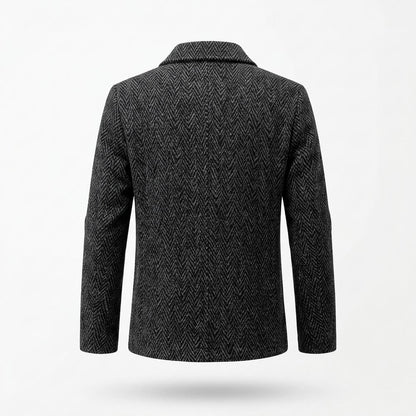 Nobleman Code - Ralav | Fischgratgemustert Gefüttert Jacke Herren