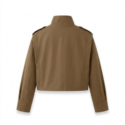 Nobleman Code - Newor | Kurzgeschnittene Hochgeschlossene Jacke Damen