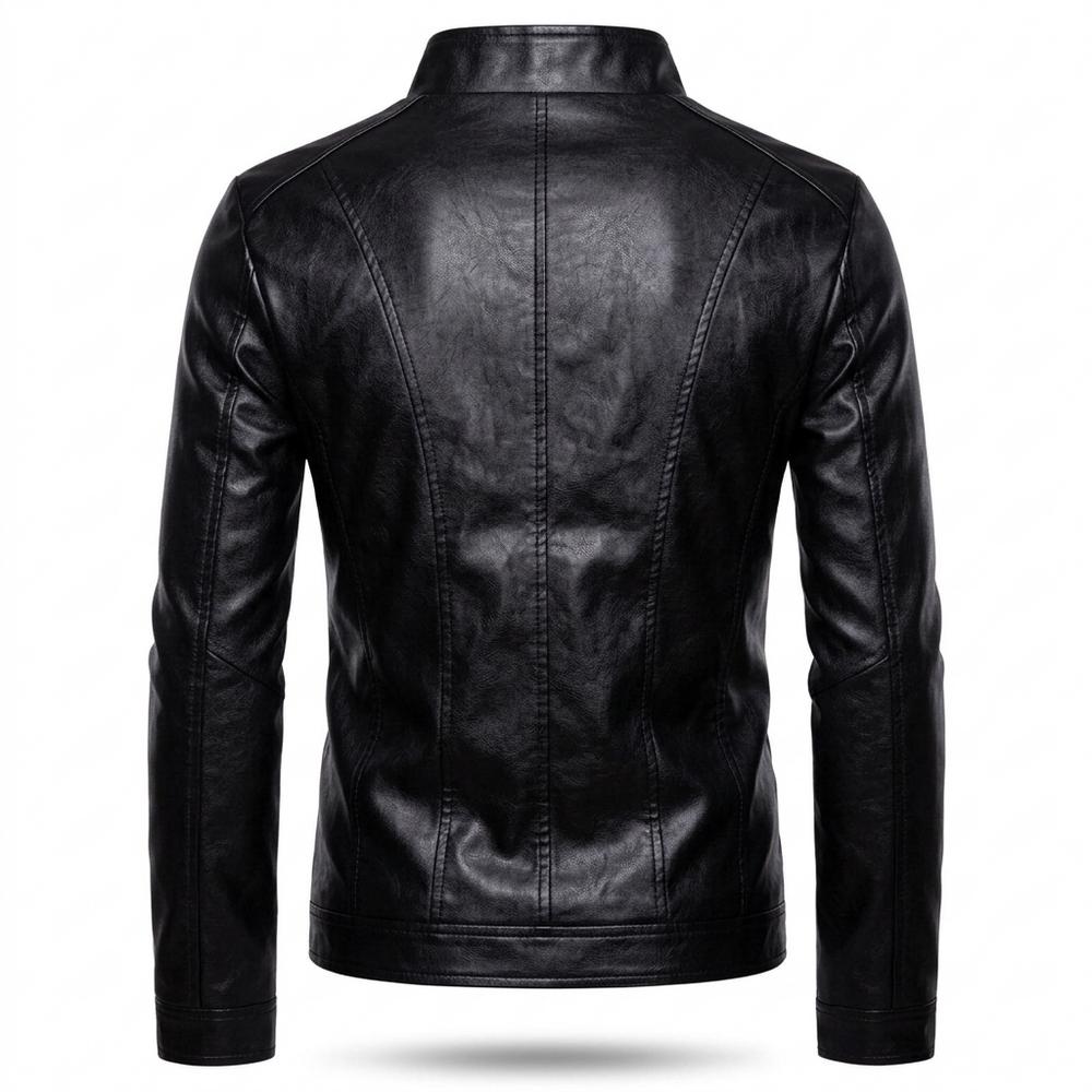Gentleman Code - Tibir | Tailliert Glatt Lederjacke Herren