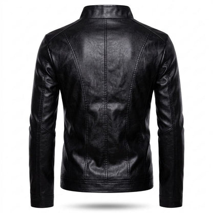 Gentleman Code - Tibir | Tailliert Glatt Lederjacke Herren