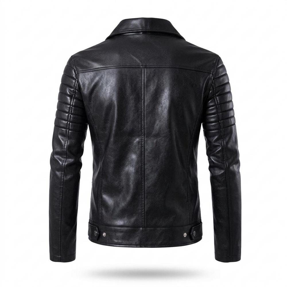 Gentleman Code - Auful | Asymmetrisch Gesteppt Lederjacke Herren