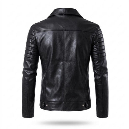 Gentleman Code - Auful | Asymmetrisch Gesteppt Lederjacke Herren