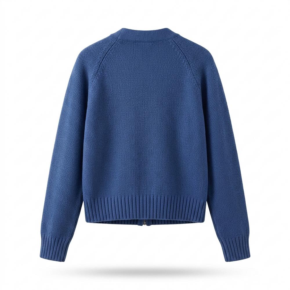 Nobleman Code - Vipok | Gezipte Gestrickte Strickjacke Damen