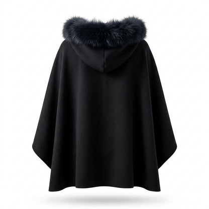 Gentleman Code - Aikak | Ponchoartige Fellbesetzte Jacke Damen