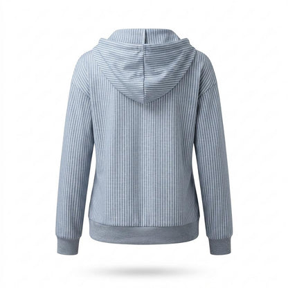 Nobleman Code - Lekor | Gestreift Langärmlig Hoodie Damen