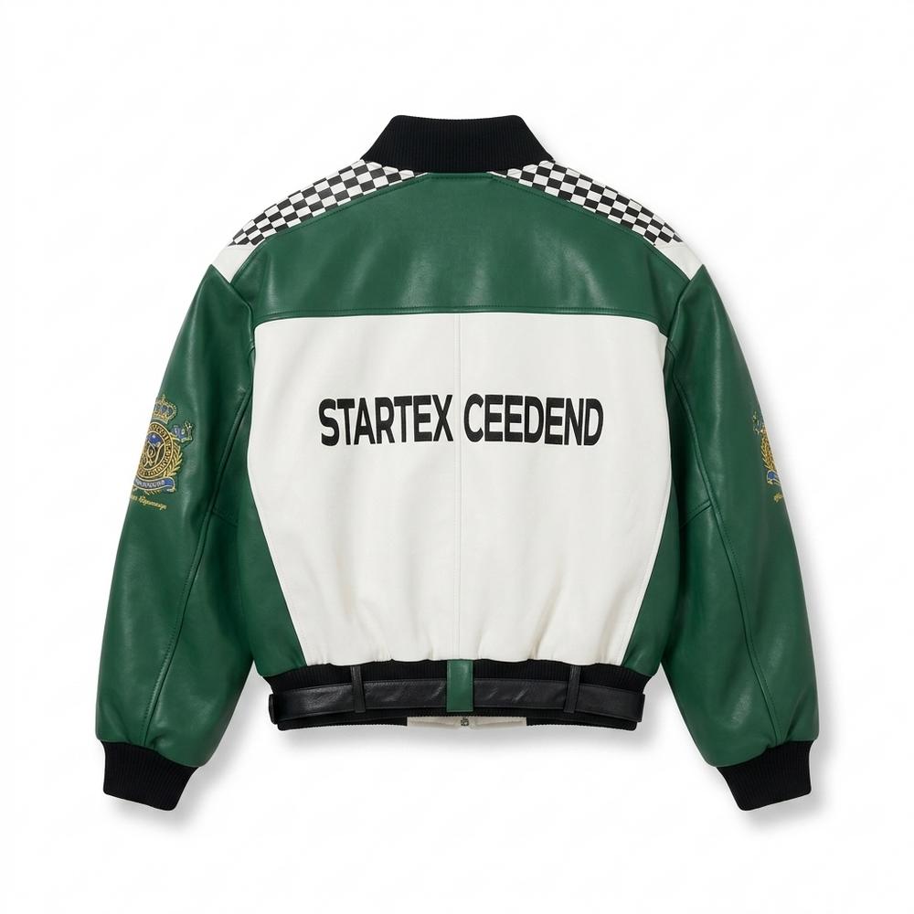 Gentleman Code - Momas | Zweifarbig Weit Lederjacke Unisex